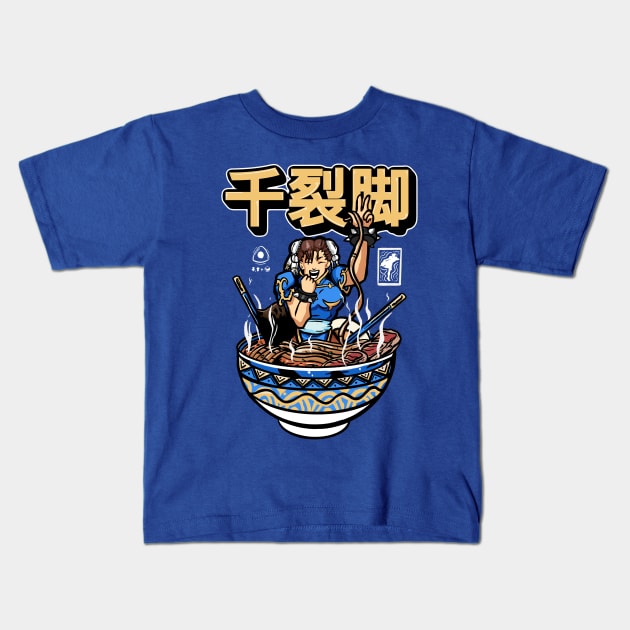 Chun-Li’s Ramen Bowl Kids T-Shirt by Jones Factory